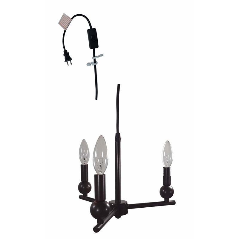 Farah 3 - Light Stainless Steel Chandelier, Bronze