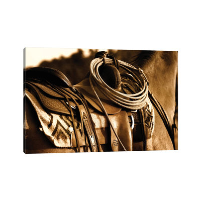 Western Saddle by Rhonda Thompson - Wrapped Canvas Gallery-Wrapped Canvas Giclée