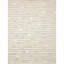 Tapis rayé rectangulaire en laine / viscose crème / ivoire-96371507