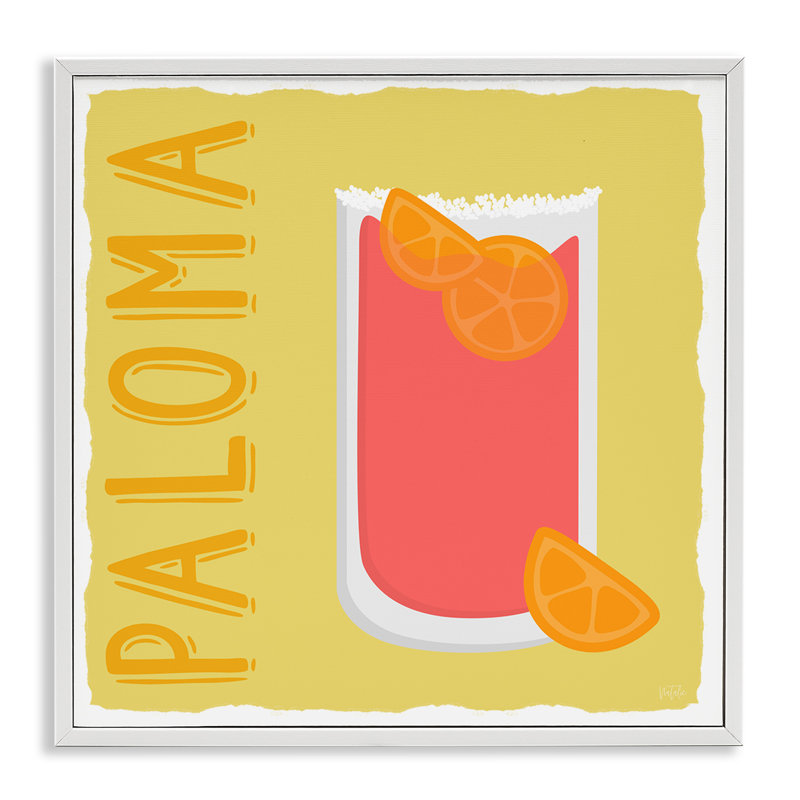 «Paloma Cocktail Drink», estampe numérique de Natalie Carpentieri, Estampe numérique encadrée blanc bord de mer