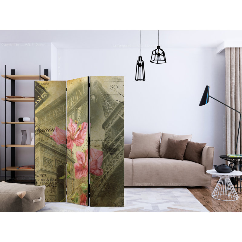 135cm W x 172cm H 3 - Panel Wood Folding Room Divider