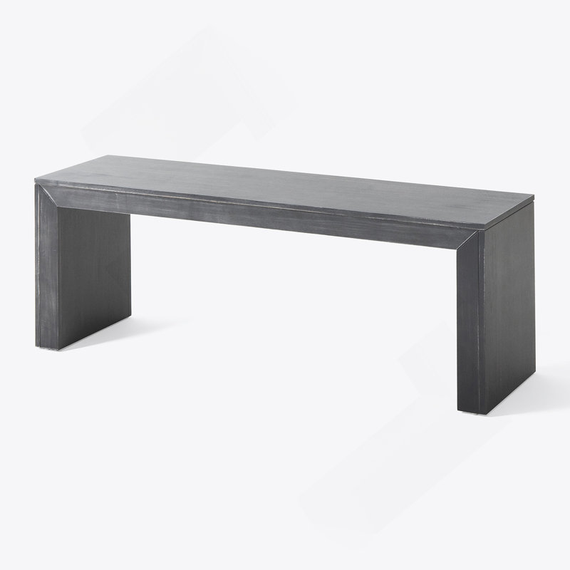 Acacia Wood Dining Bench, Black