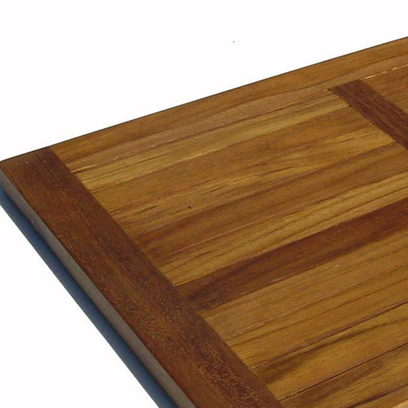 Tapis de bain antidérapant en teck naturel 22 po