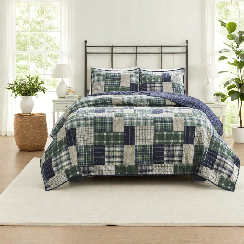 Reversible Microfiber King Bedding Sets, Rustic Farmhouse Home Style