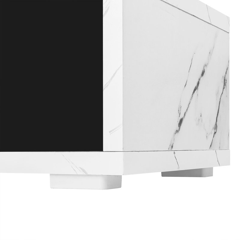 Meuble télé réglable 55,1-102 po, Noir / blanc