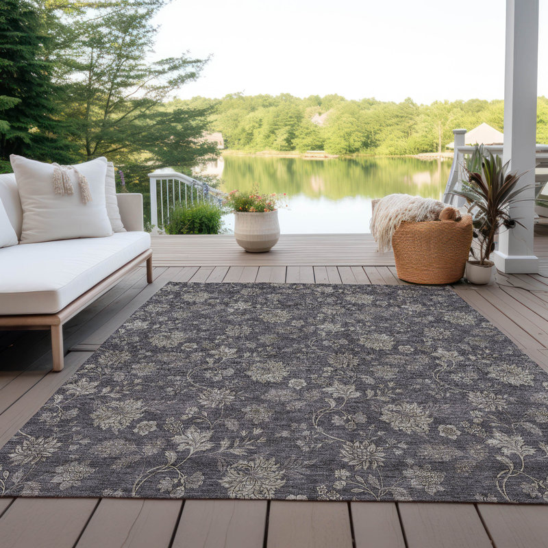 Tapis intérieur / extérieur Ayush, Rectangle 2 pi 6 po x 3 pi 10 po