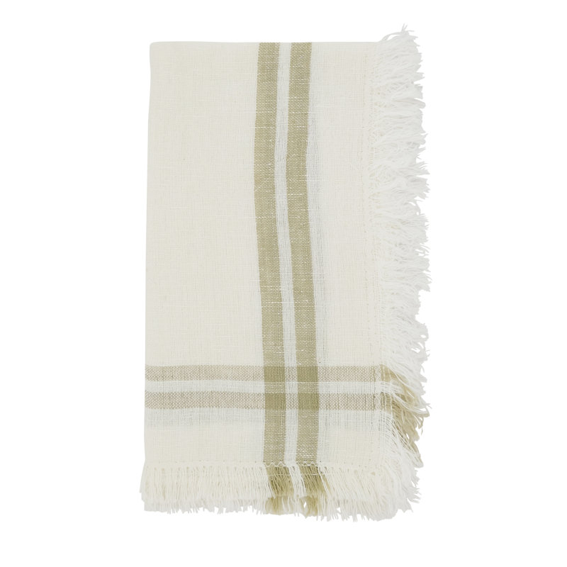 Bastian Collection 50% Cotton - 50% Linen Striped Rectangle Napkin