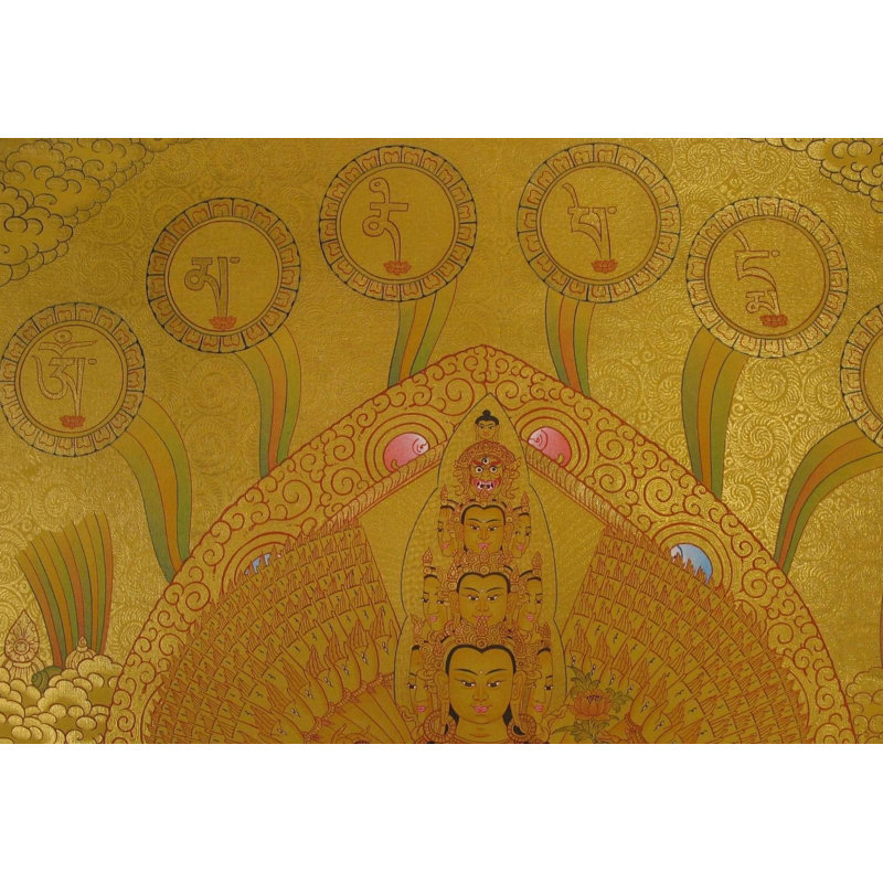 Lokeshvara debout (Thangka sans brocart)
