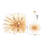 9-Light Gold Iron Chandelier With Aluminum Rods-131564759