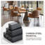 Ensemble de 4 chaises de table en cuir fritté Browm