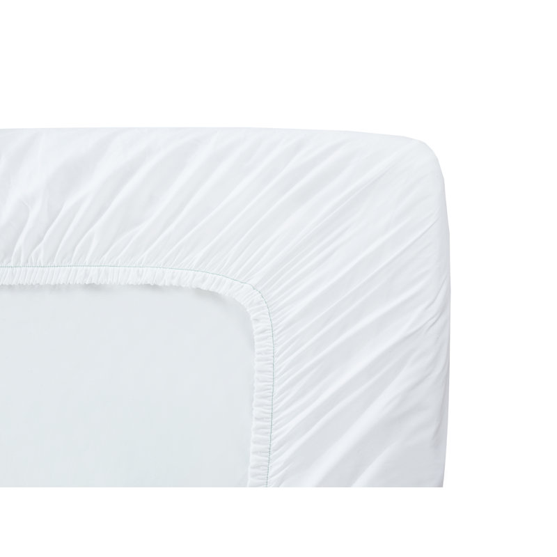 Solid Color Cotton Blend Percale Fitted Sheet Case, Twin Fitted Sheet