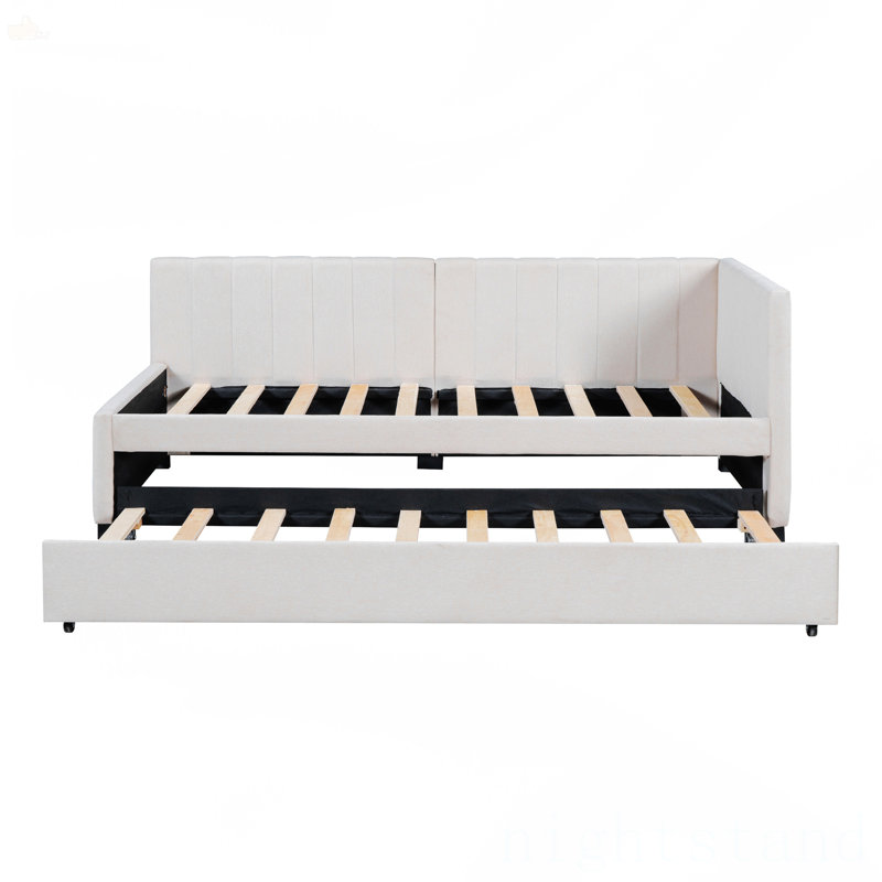 Upholstered Daybed, Beige, Twin