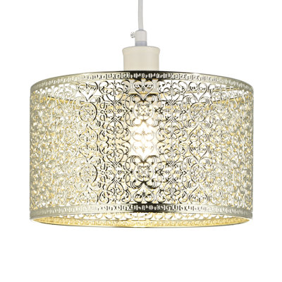 Ornate Moroccan Style Decorated Pendant Lighting Shade