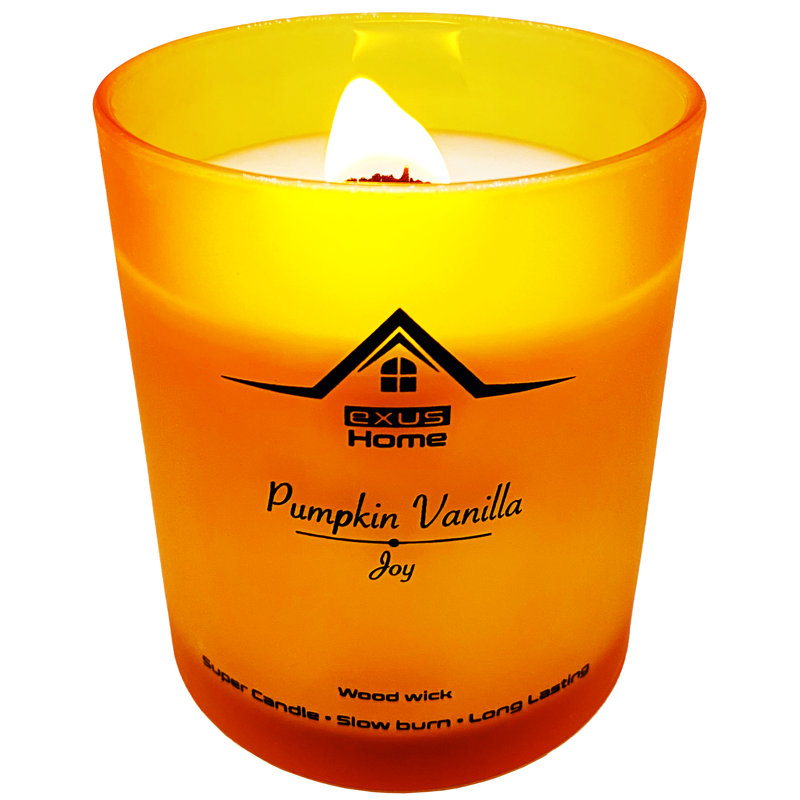 Bougie pot citrouille parfumée à la vanille