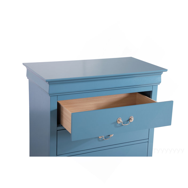 Louis Phillipe Chest , Teal, Teal