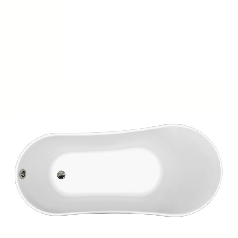66.9'' x 31.5'' Soaking Acrylic Bathtub, Brushed Nickel, Brushed Nickel
