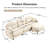 Modular L-Shaped Sectional Sofa With Ottoman, Tufted Backrest, Ergonomic Comfort, And Flexible Configuration.