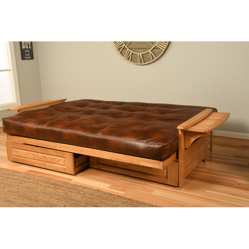 Futon et matelas 86 "Stratford, Sentier de l'Oregon de couleur amande, Noyer cendré
