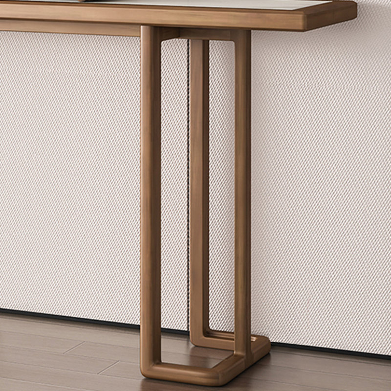 Console de style chinois simple et moderne., Blanc / Brun