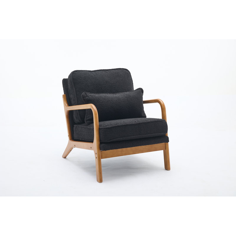 Holdyn Upholstered Armchair, Black Polyester