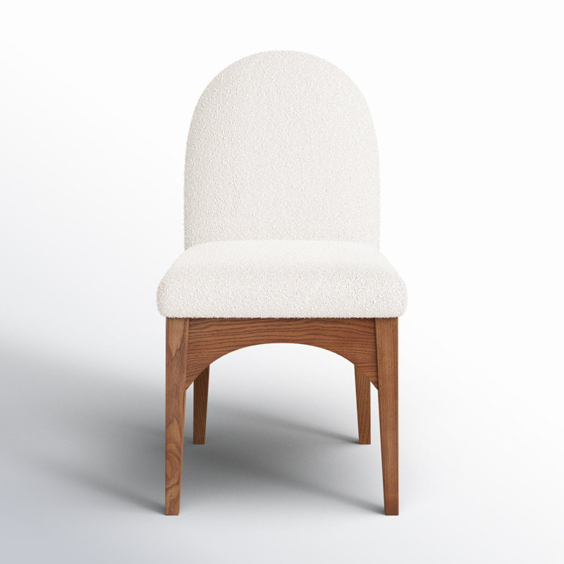 Waldorf Dining Chair, Cream Boucle, Walnut