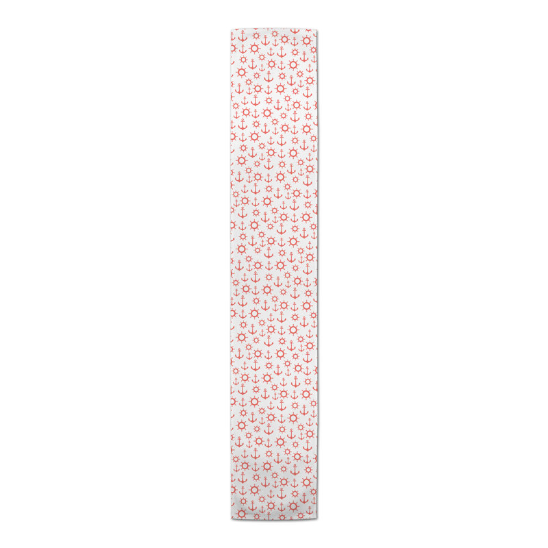 Chemin de table Athos, 90 po x 16 po, Rose / blanc
