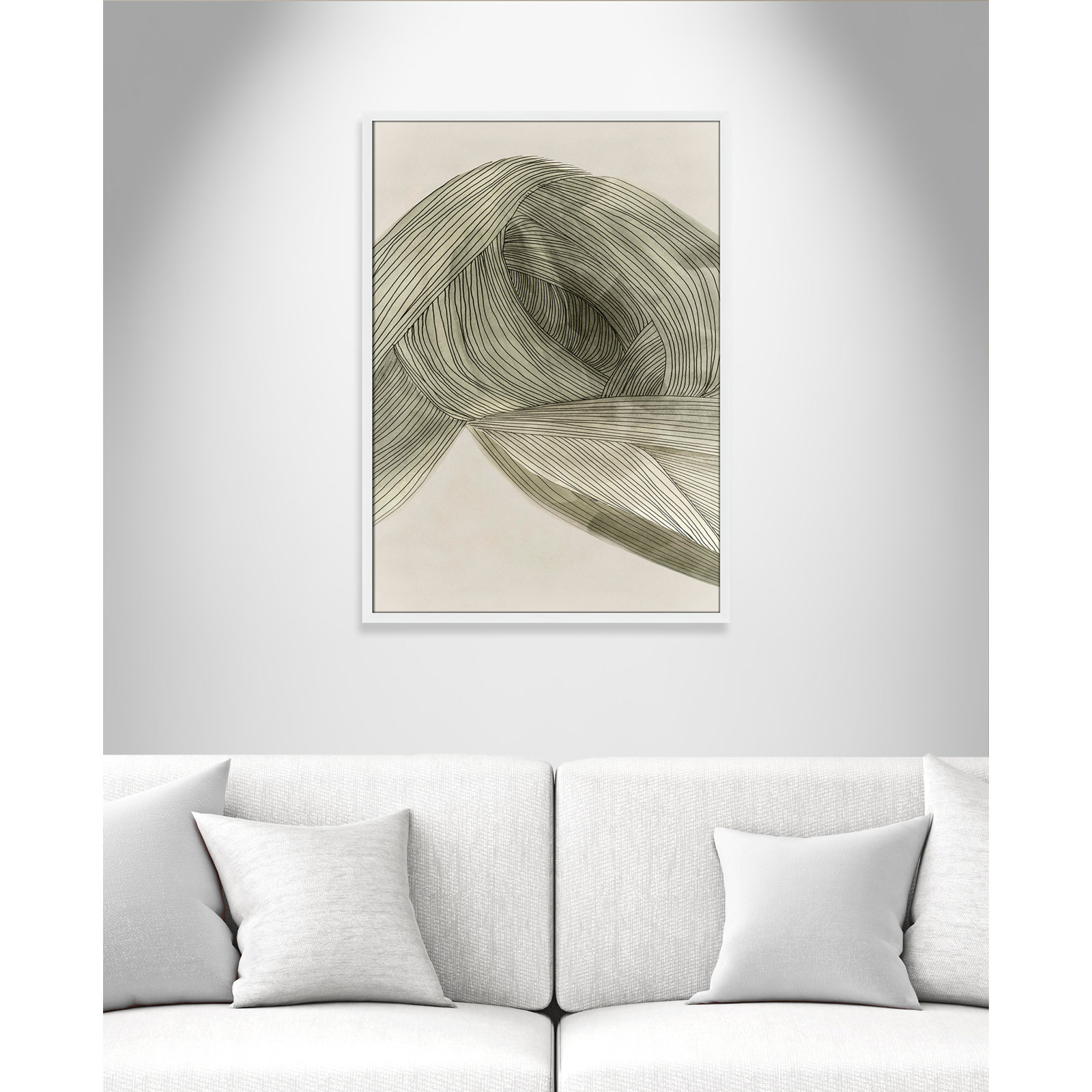 Arnell "Dreaming in Pastel I" Painting, 35.5" H x 25.5" W x 0.75" D, Satin White