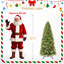 Arbre de Noël pré-éclairé de 5 pi avec 250 DEL blanc chaud, 756 pointes en PVC / PE pour un look complet. Charnières pour une installation facile et support en métal.