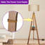 Lampe trépied à double abat-jour à intensité variable en osier avec tablettes et télécommande-1114649949