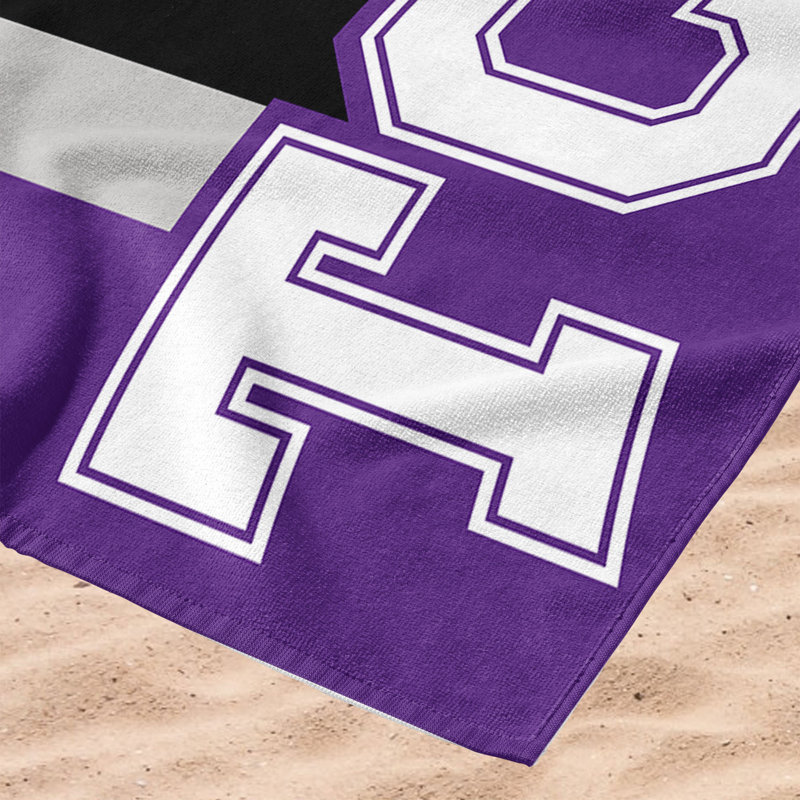 Serviette de plage psychédélique NCAA, serviette de piscine Soft Vibrant College, 30 x 60 pouces, Tcu Horned Frogs