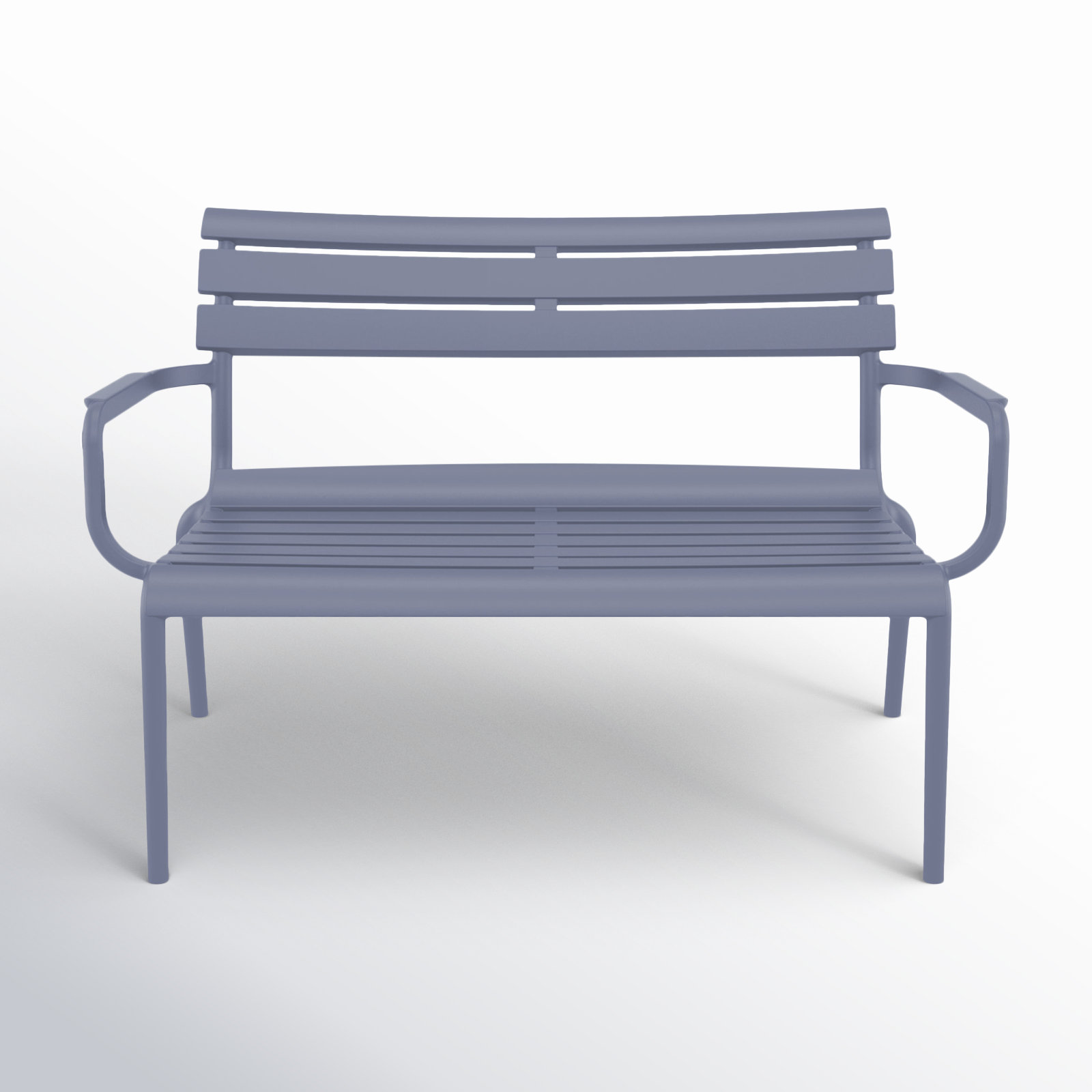 Ruta Paris 46'' Outdoor Bench, Dark Gray