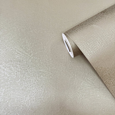 Zen Collection Abstract Plaster Fan Metallic Sheen Finish Wallpaper Roll