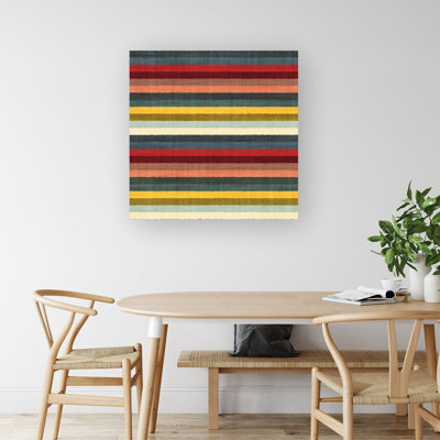 Striped Brish Pattern - Wrapped Canvas Print