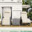 Outdoor Rattan Two-Person Combination With Coffee Table, Adjustable, Suitable For Courtyard, Swimming Pool, Balcony