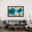 Teal Flowers 1 Piece Painting on Canvas-1356183970-1466190889