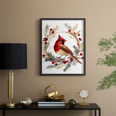«Christmas Holiday Art CMLXVII», reproduction d'art encadrée - bois massif