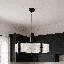 Luminaire suspendu 5 lumières Savoy House Hayward en noir mat avec accents laiton chaud-119771863-119771860