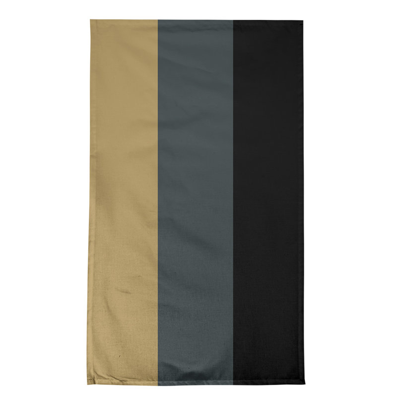 Anaheim Stripe Tea Towel Kitchen Towel, Cotton Twill, Gold/Steel Gray/Black