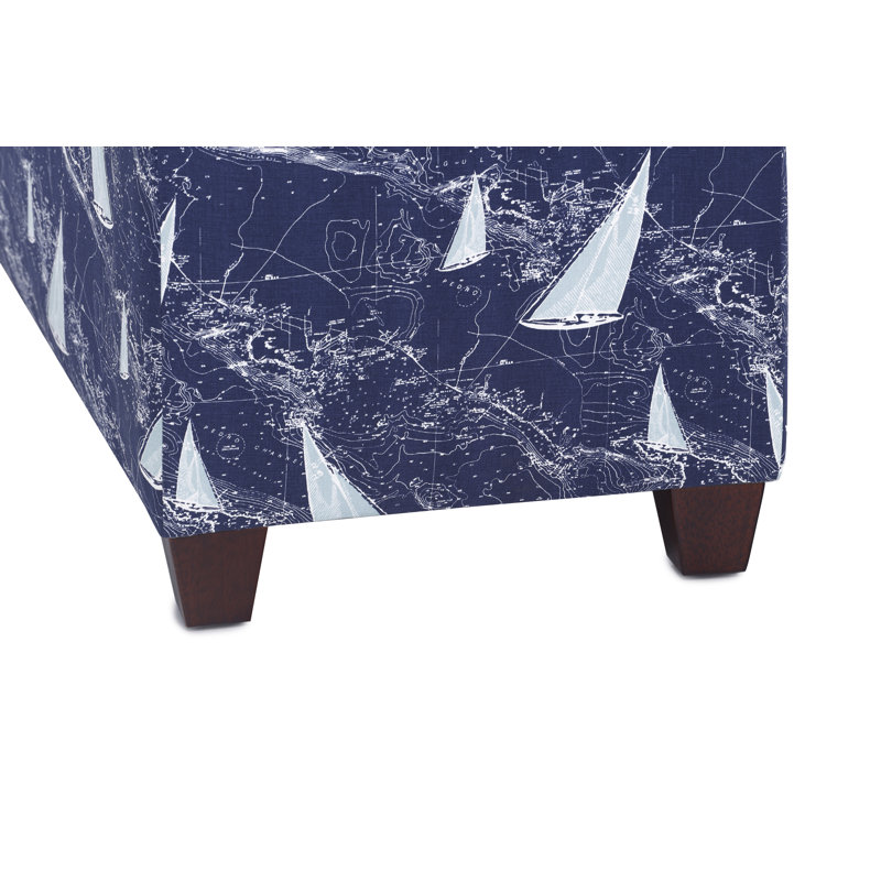 Banc de rangement à couvercle rabattable Cappiello, Indigo