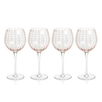 KOMOREBI - Acrylic Wine Glasses - Pale Pink - Set of 4 - 14oz