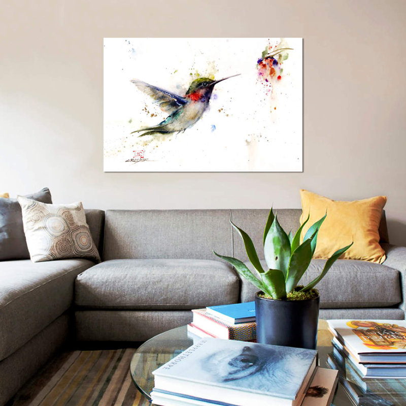 Colibri In The Moment by Dean Crouser - Wrapped Canvas Painting, 66.04 cm H x 45.72 cm W x 1.91 cm D