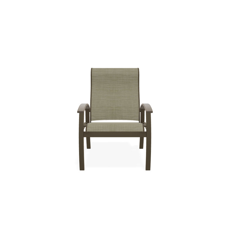 Chaise de patio Askar, Désert, Bristol taupe Sunbrella®, Bois de plage texturé