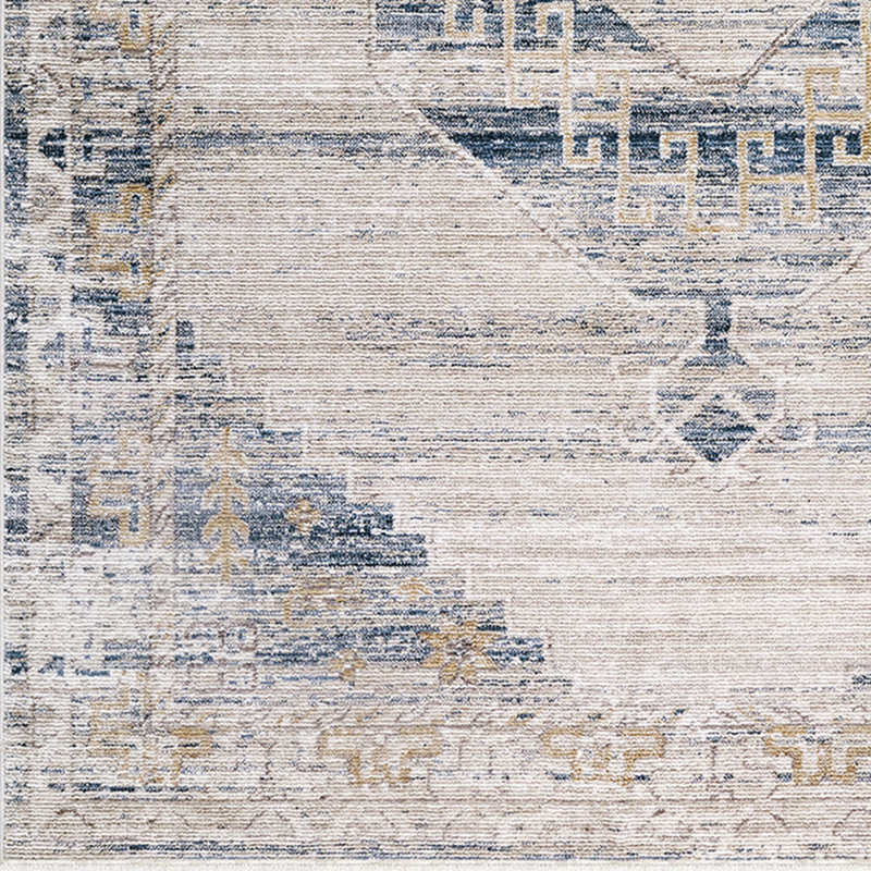 Moroccan Area Rug, Light Grey/Off-White/Dusty Sage/Tan/Taupe, Rectangle 200 x 275 cm