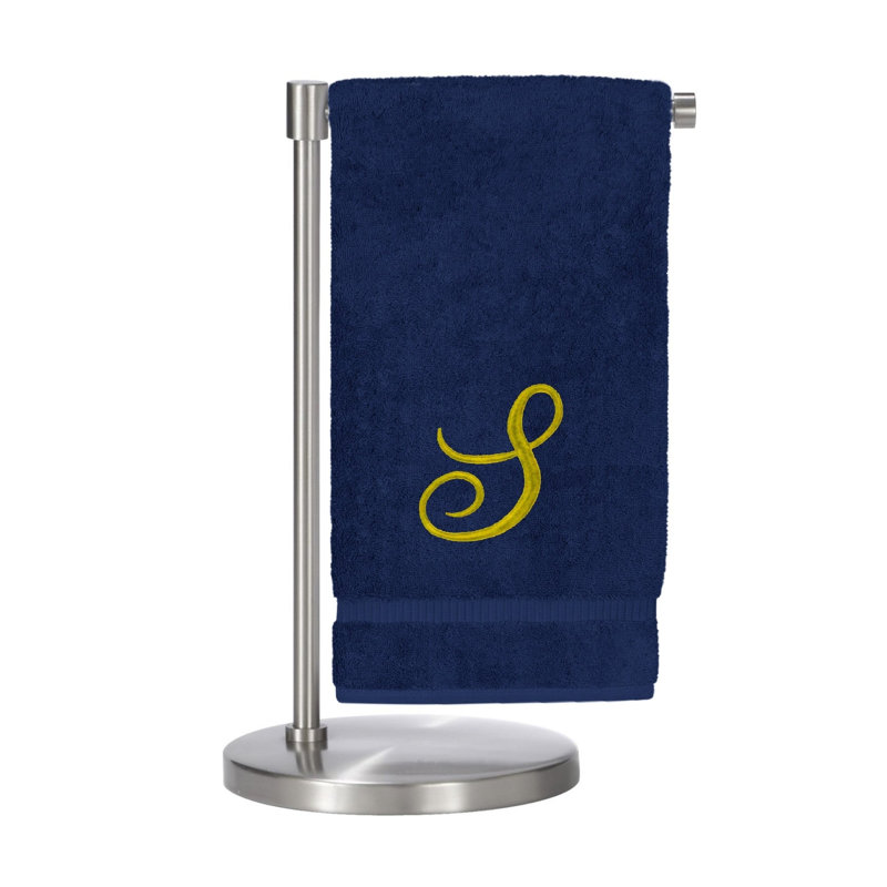 Super Plush Bath Towel, Navy/Gold, S