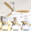 Ventilateur de plafond à profil bas intégré de 52 pouces à DEL avec ensemble d'éclairage et télécommande pour le salon