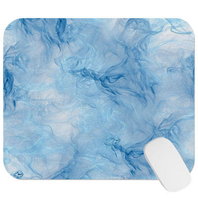 Abstract Blue Myst VIII Modern Gaming Cute Office Laptop Desk Pad Gift Mat Square Rectangle Non-Slip Mousepad