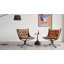 Fauteuil d'appoint en cuir véritable de 29 po de largeur Alyrah