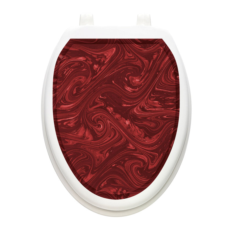Adhésif décoratif pour siège de toilette Classic Bordeaux - couvercles de toilette élégants, Allongé
