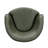 100% Italian Leather Swivel Club Chair-773406666