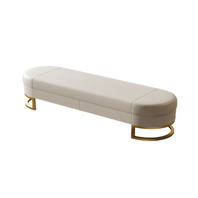 Lilliemai Leather Match Upholstered Storage Bench by Everly Quinn